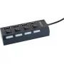 USB-jaotur Schwaiger UH4013 2.0 480 Mbit/s Must