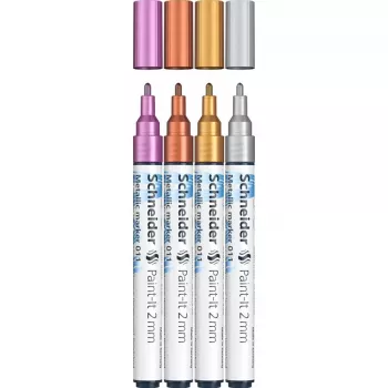 Schneider ML01111501, värvipliiats, Vask, Kuld, Hõbe, Violetne, 4 tk