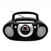 Kaasaskantav stereosüsteem Soundmaster SCD5100SW — analoogne FM-tuuner 87,5–108 MHz, CD/MP3-mängija, 1 W RMS, LED-ekraan, must