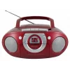 Kantav stereosüsteem Soundmaster SCD5100RO — CD/raadio/USB? (hall, punane)