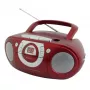 Kantav stereosüsteem Soundmaster SCD5100RO — CD/raadio/USB? (hall, punane)