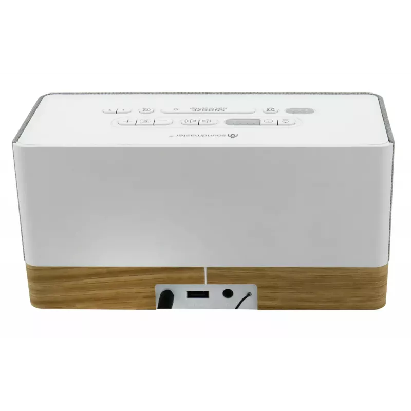 Kellraadio Soundmaster UR630WE — FM/PLL/UKW, 6 W RMS, hall/valge, toide vooluvõrgust ja AAA-patareidest