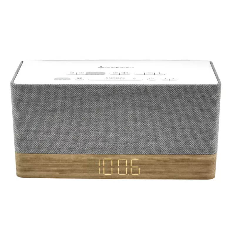 Kellraadio Soundmaster UR630WE — FM/PLL/UKW, 6 W RMS, hall/valge, toide vooluvõrgust ja AAA-patareidest