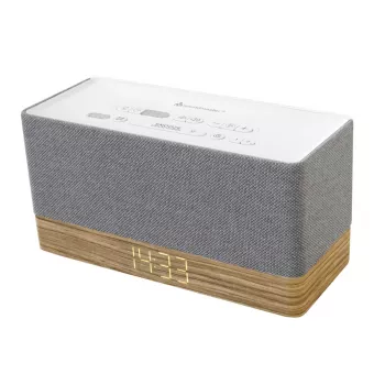 Kellraadio Soundmaster UR630WE — FM/PLL/UKW, 6 W RMS, hall/valge, toide vooluvõrgust ja AAA-patareidest