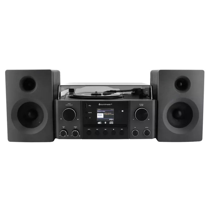 Kodune helisüsteem Soundmaster MCD1950SW — 20 W RMS, DAB+/FM, CD/MP3 taasesitus, 3,5 mm aux, vahelduvvoolutoide (must)