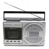 Kaasaskantav kassetimängija Soundmaster RR20SI — FM/MW/SW raadio, 3 W RMS, 3,5 mm kõrvaklapid, must/hõbedane
