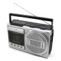 Kaasaskantav kassetimängija Soundmaster RR20SI — FM/MW/SW raadio, 3 W RMS, 3,5 mm kõrvaklapid, must/hõbedane