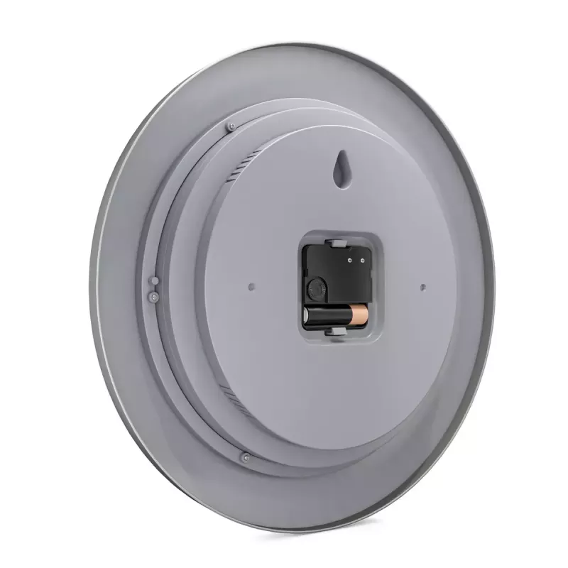 Digital clock Mebus 19450 Round Silver Valge aku operated