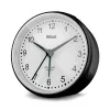 Quartz alarm clock Mebus 25806 Round Must Valge Analog aku AA