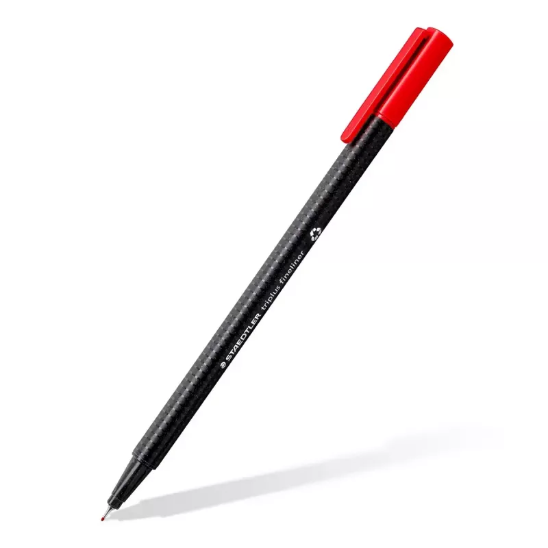 Fineliner Staedtler 334-S BK4 Ultra Fine Must Blue roheline Red 4 tk