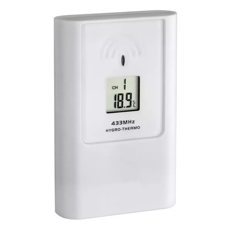 Sise-/välistingimuste ilmajaam tfa dostmann Casa Valge LCD patareitoide — juhtmevaba 0,433 GHz, AA 1,5 V, 141×100×48 mm