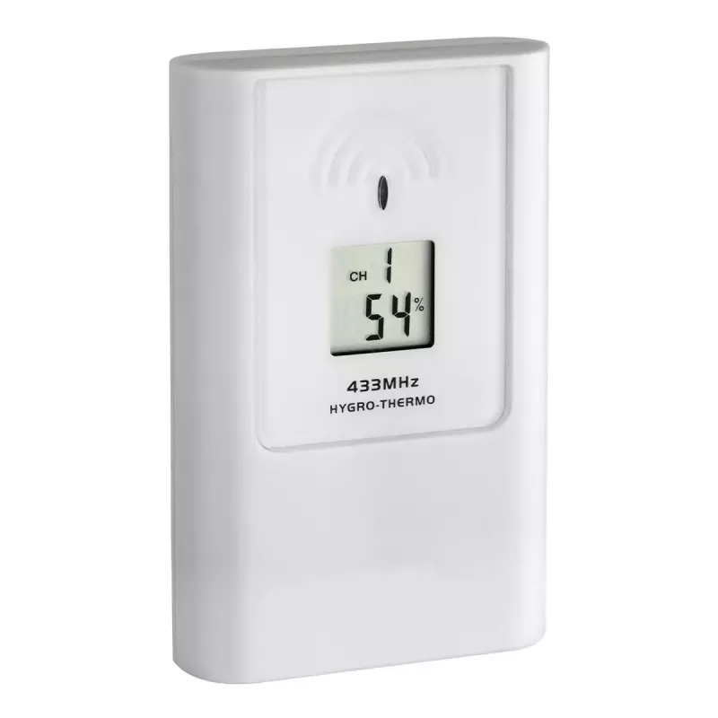 Sise-/välistingimuste ilmajaam tfa dostmann Casa Valge LCD patareitoide — juhtmevaba 0,433 GHz, AA 1,5 V, 141×100×48 mm