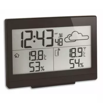 Sise-/välistingimuste ilmajaam tfa dostmann Casa Valge LCD patareitoide — juhtmevaba 0,433 GHz, AA 1,5 V, 141×100×48 mm
