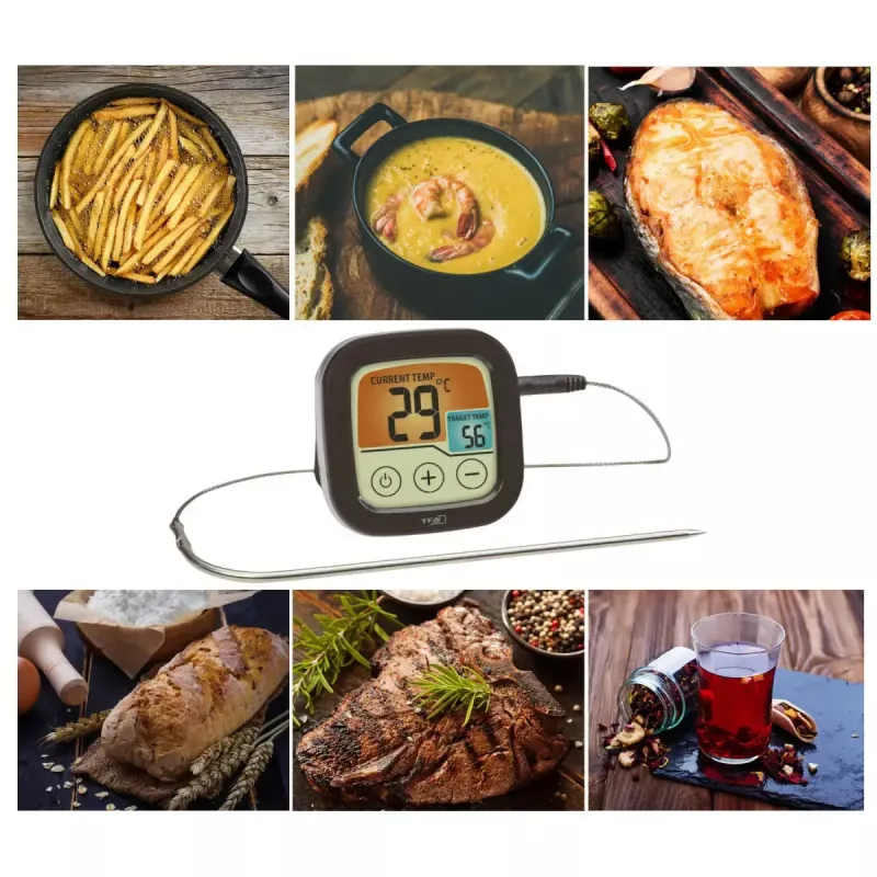 Digital BBQ Meat Thermometer tfa dostmann 14.1509.01 — AAA patarei, 72×72×25 mm
