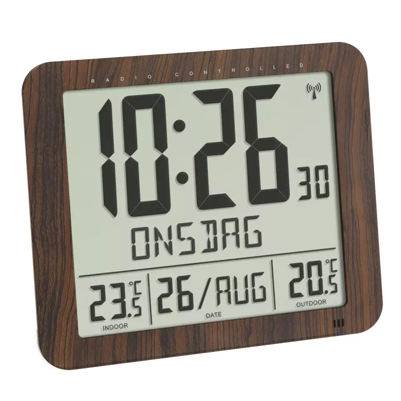 Digitaalne äratuskell TFA-Dostmann 60.4518.08 Wood LCD 433 MHz