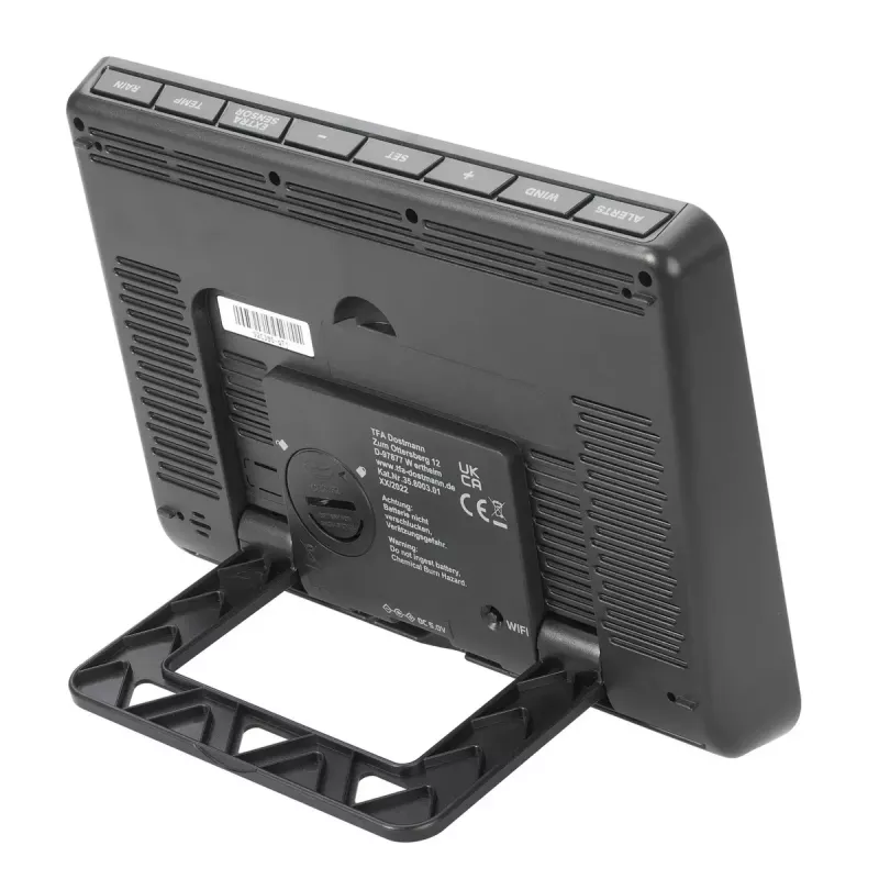 TFA-Dostmann View Pro Must alalisvoolu-/aku-toitel Wi-Fi anemomeeter, termomeeter, hügromeeter, baromeeter