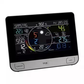 TFA-Dostmann View Pro Must alalisvoolu-/aku-toitel Wi-Fi anemomeeter, termomeeter, hügromeeter, baromeeter