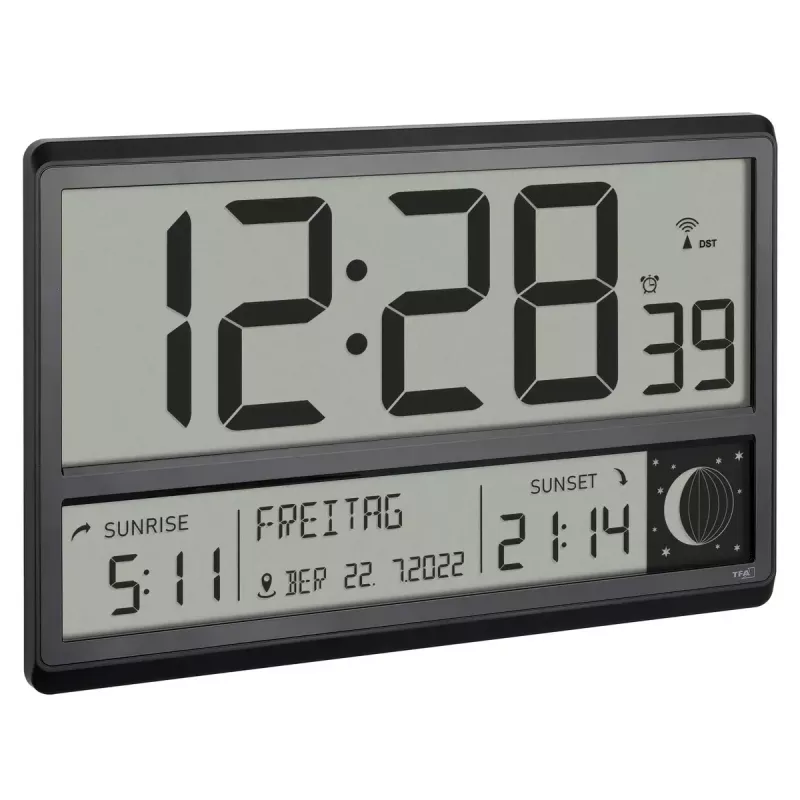 Digitaalne äratuskell TFA-Dostmann 60.4524.01 Must LCD patareitoitel