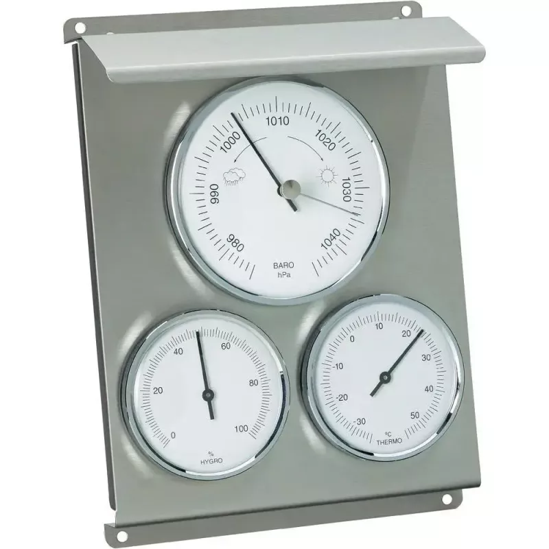 Digitaalne ilmajaam TFA-Dostmann 20.2010.60 – välibaromeeter, hügromeeter, termomeeter, metallist, 160×70×220 mm