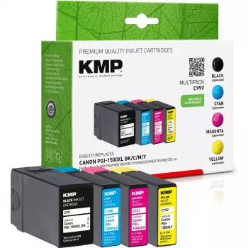 KMP C99V Multipakett BK/C/M/Y, ühildub Canon PGI-1500 XL-iga