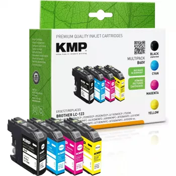 Kassett KMP Brother LC-123 VALBPDR Multipakend 4x 600 S B60V