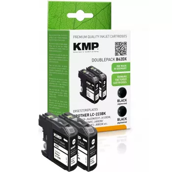 Kassetikomplekt KMP Brother LC-223BK must Doppelp. 2x550S
