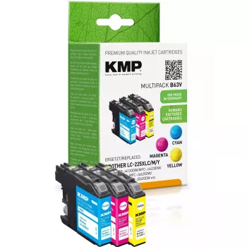 KMP Brother LC-225XL C/M/Y mitmikpakend 3x1200S