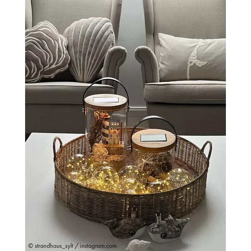 Krinner LUMIX Deco Glass Basic LED laualamp läbipaistev bambusklaas