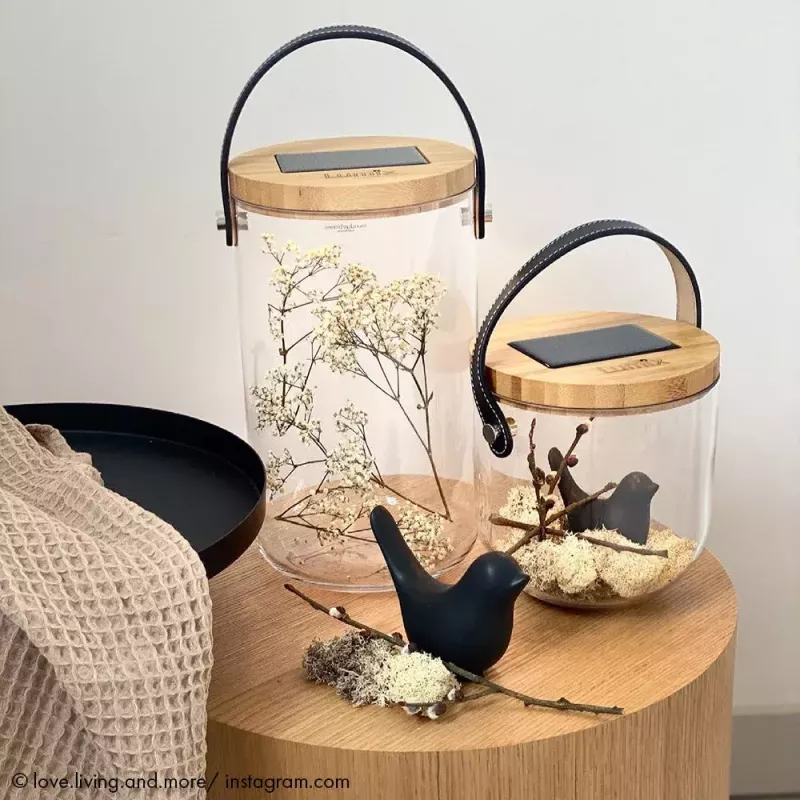Krinner LUMIX Deco Glass Basic LED laualamp läbipaistev bambusklaas