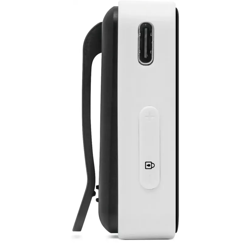 Kaasaskantav raadio TECHNISAT DIGITRADIO mobil 2 — DAB+ / FM, OLED 0.91 tolli, 3.5 mm, USB-C, Li-Ion 500 mAh, must/valge