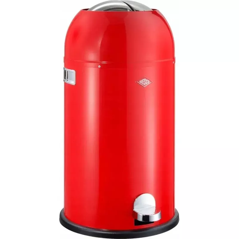 Prügikast Wesco Kickmaster Soft 112770 40 L, pedaaliga töötav terasest prügikast pehmelt sulguva kaanega