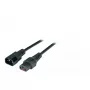 Toitekaabel EFB Elektronik EK601SW.1 Must 1 m C14 C13