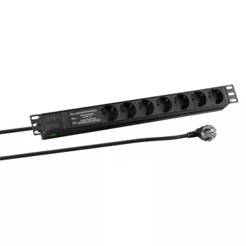 Pikendusjuhe EFB Elektronik EK631DE.3, 2 m kaabel, 7 vahelduvvoolu pistikupesa, C-tüüpi pistik, 16 A, siseruumidesse, must