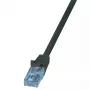 Võrgukaabel LogiLink CP3023U RJ-45 Cat6a 0,5 m Must