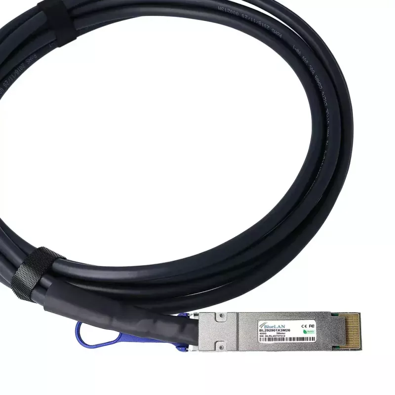 BlueOptics QDD-400-CU1M-BL InfiniBand/kiudoptiline kaabel 1 m QSFP-DD isane/isane