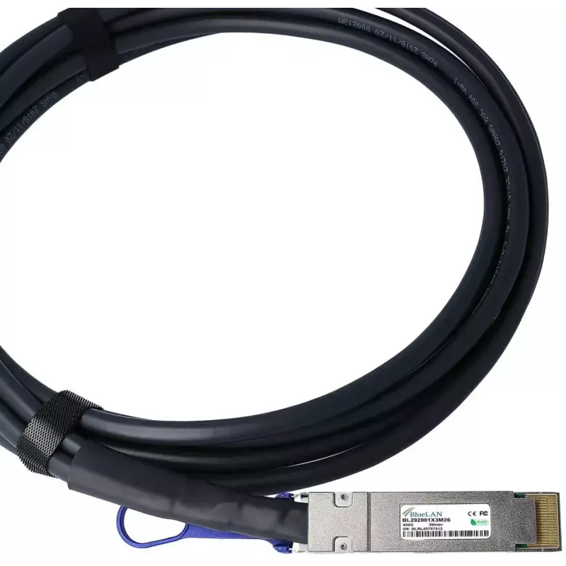 BlueOptics QDD-400-CU2M-BL InfiniBand fiiberoptiline kaabel 2 m QSFP-DD Must