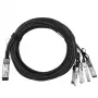 Võrgukaabel BlueOptics DAC-Q28-4S28-25G-2M-BL QSFP28 4xSFP28 InfiniBand 2m Must