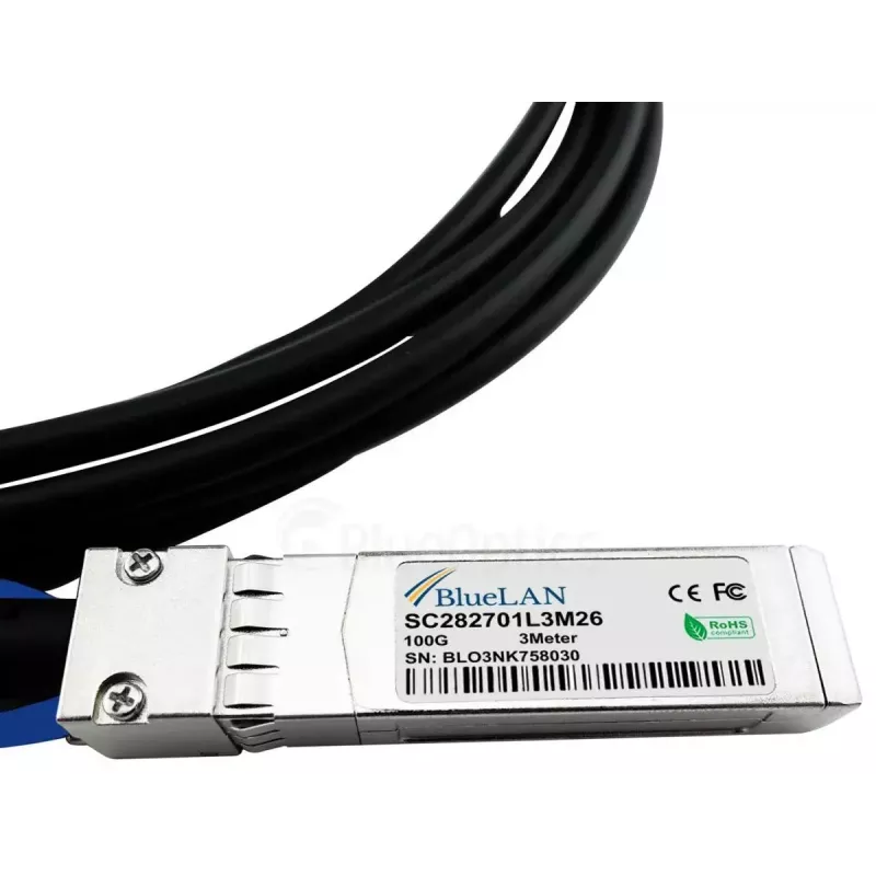 BlueOptics XQ+BC0003-XS+-BL InfiniBand/fiiberoptiline kaabel 3 m QSFP28 4xSFP28 Isane/Isane