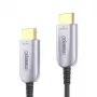 FiberX HDMI-kaabel FX-I350-015 15m tüüp A isane 2.0 18Gbit/s must hõbedane