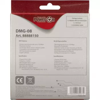 Juhtmevaba adapter Inter-Tech DMG-08 WLAN Bluetooth 150 Mbit/s