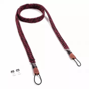 Kaamerarihm Genius C-Rope Traveler digikaamerale, nailon, 140 cm, must/punane