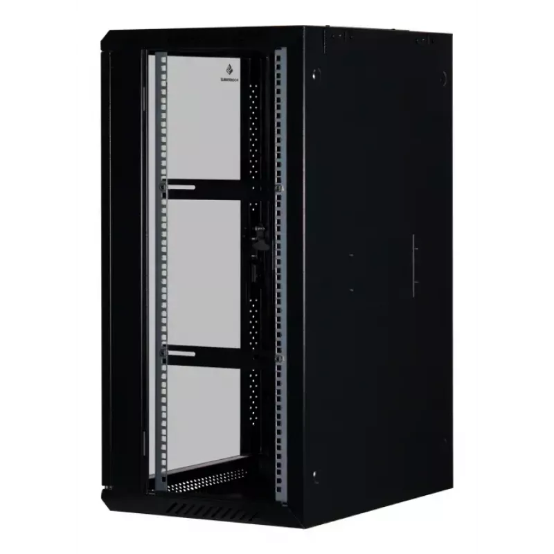 Seinale kinnitatav rack Rockstable RS19-6418 18U 19-tolline karastatud klaas