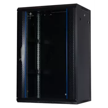 Seinale kinnitatav rack Rockstable RS19-6418 18U 19-tolline karastatud klaas