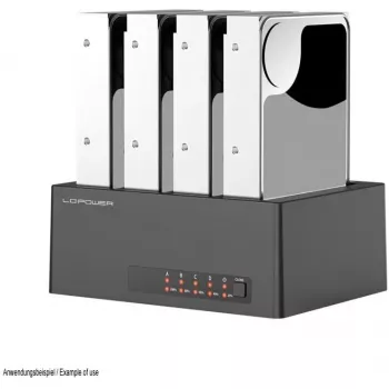 HDD dokkimisjaam LC-Power LC-DOCK-U3-4B-V2 USB 3.0 ja mitme pesa toega