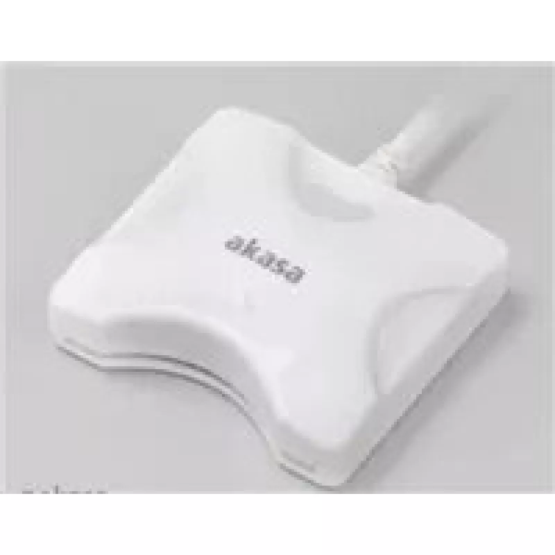 Kaardilugeja Akasa AK-CR-03WHV2 USB 3.0 valge, mitme pesaga väline lugeja SD/microSD/CF/Memory Stick jaoks