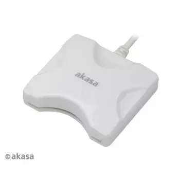 Kaardilugeja Akasa AK-CR-03WHV2 USB 3.0 valge, mitme pesaga väline lugeja SD/microSD/CF/Memory Stick jaoks