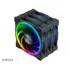 Aksiaalkorpuse ventilaatorikomplekt Akasa SOHO AR LED 12 cm RGB, 3 tk