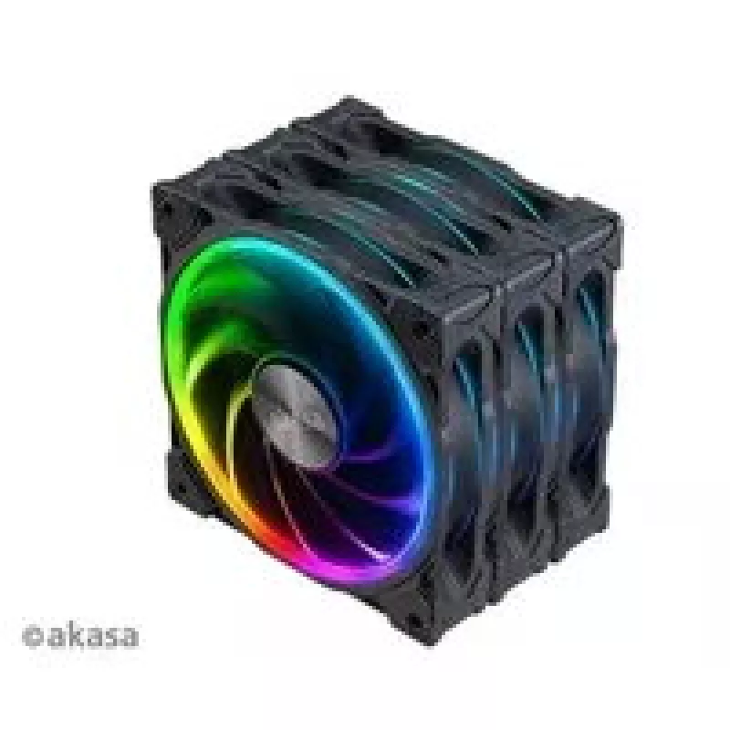 Aksiaalkorpuse ventilaatorikomplekt Akasa SOHO AR LED 12 cm RGB, 3 tk