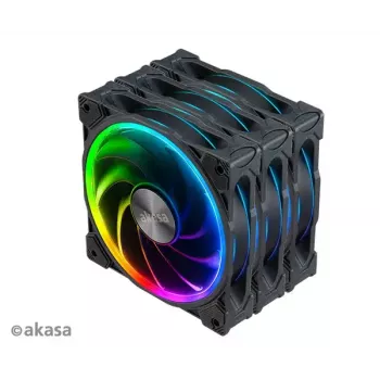 Aksiaalkorpuse ventilaatorikomplekt Akasa SOHO AR LED 12 cm RGB, 3 tk