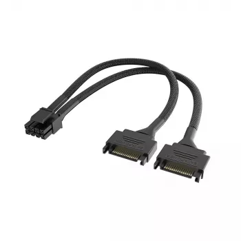 Toiteadapteri kaabel Akasa Dual SATA to 8‑Pin CPU (AK-CBPW33-15) 15 cm